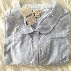 NWT J.Crew Factory Oxford Popover Short Sleeve XXL